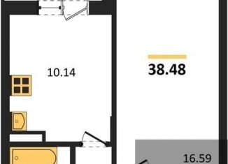 Продаю однокомнатную квартиру, 38.5 м2, Воронеж, Острогожская улица, 164