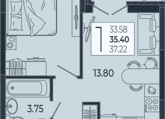 Продаю 1-ком. квартиру, 35.4 м2, Краснодарский край, Адмиралтейский бульвар, 1