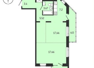 Продается квартира свободная планировка, 64.9 м2, Иркутская область, Советская улица, 115/1