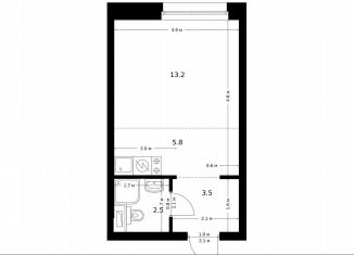 Продам квартиру студию, 25 м2, Москва, жилой комплекс Полар, 1.4, район Северное Медведково