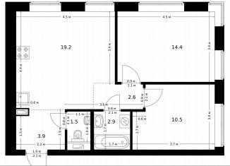 Продажа 2-ком. квартиры, 55 м2, Москва, метро Бабушкинская, жилой комплекс Полар, 1.5