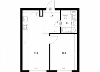 Продается 1-ком. квартира, 37.9 м2, Москва, жилой комплекс Полар, 1.4, район Северное Медведково