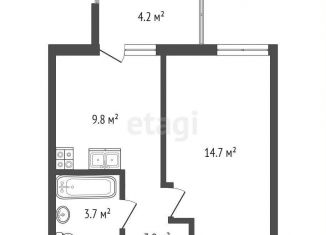 Продам 1-комнатную квартиру, 35.5 м2, посёлок городского типа Молодёжное