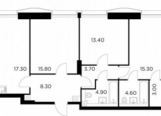 Продается 3-ком. квартира, 86.1 м2, Москва