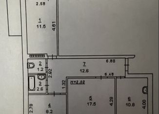 Продам 3-ком. квартиру, 70 м2, Ростов-на-Дону, Таганрогская улица, 151/3, Октябрьский район