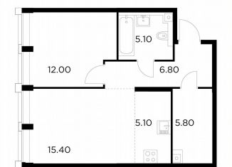 Продажа 1-ком. квартиры, 50.2 м2, Москва