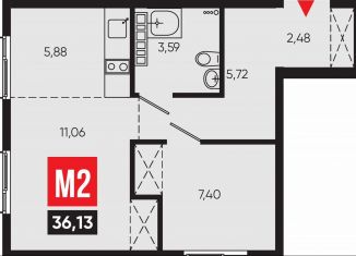 Продажа однокомнатной квартиры, 36.1 м2, Иркутская область