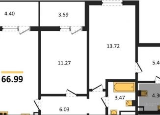 Продам 2-комнатную квартиру, 67 м2, село Новая Усмань