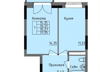 Продажа однокомнатной квартиры, 35.3 м2, Ижевск, улица Луначарского