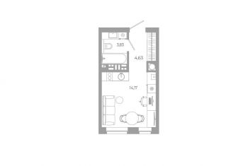 Продам квартиру студию, 22.6 м2, Астрахань, Боевая улица, 132с3