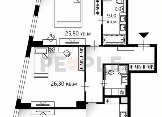 3-комнатная квартира на продажу, 130.4 м2, Москва, Мытная улица, 40к2, район Якиманка