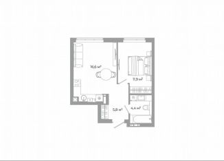 Продажа 1-ком. квартиры, 38.7 м2, Астрахань, Ленинский район