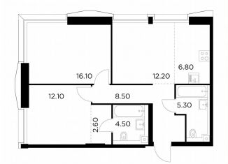 Продаю 2-комнатную квартиру, 68.1 м2, Москва, метро Водный стадион