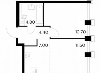 Продам однокомнатную квартиру, 40.5 м2, Москва, Войковский район