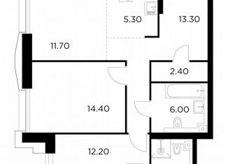 2-ком. квартира на продажу, 74.1 м2, Москва, метро Водный стадион