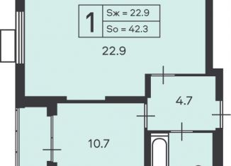 Продажа 1-ком. квартиры, 42.3 м2, Москва, станция Локомотив, Амурская улица, 1к1