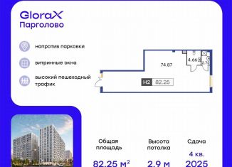 Продается помещение свободного назначения, 82.25 м2, Санкт-Петербург, Михайловская дорога, 16к3