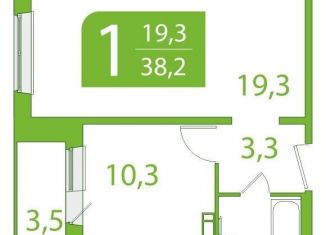 Продается 1-комнатная квартира, 38.3 м2, Томская область, улица Пришвина, 46