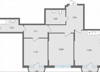 Продаю 2-ком. квартиру, 71.2 м2, Елец, улица Героев, 1Ак1