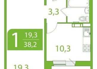 Продается 1-ком. квартира, 38.3 м2, Томск, улица Пришвина, 46, Октябрьский район