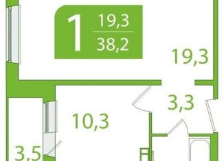 Продажа 1-комнатной квартиры, 38.3 м2, Томск, улица Пришвина, 46