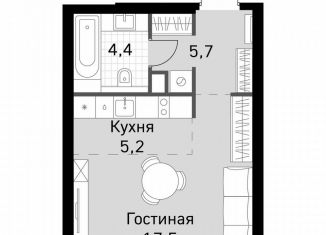 Продажа квартиры студии, 32.8 м2, Москва, метро Беговая