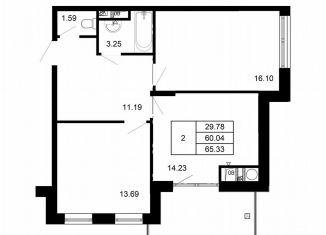 Продам 2-комнатную квартиру, 65.3 м2, село Павловская Слобода, Изумрудная улица, 6к5, ЖК Сказка