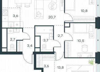 Продается 4-ком. квартира, 75.5 м2, Кострома, 3-й Силикатный проезд, 2