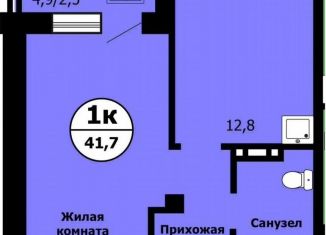 Продаю 1-ком. квартиру, 41.6 м2, Красноярск, улица Лесников, 41Б