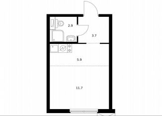 Квартира на продажу студия, 24.2 м2, Москва, метро Бибирево