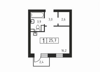 Продаю однокомнатную квартиру, 25.7 м2, деревня Скотное, Вересковая улица, 3к2