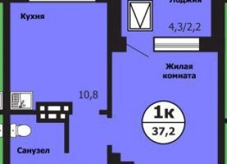 Продается однокомнатная квартира, 37.2 м2, Красноярск, улица Лесников, 51Б