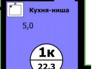 Продажа квартиры студии, 22.4 м2, Красноярск, улица Лесников, 41Б, Свердловский район