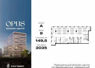 Продажа офиса, 149.5 м2, Москва, Дербеневская улица, 1, Даниловский район