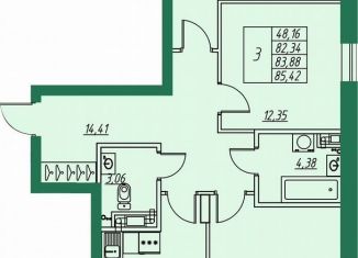 Продам 3-комнатную квартиру, 83.9 м2, Владимирская область