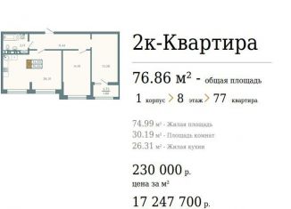 2-ком. квартира на продажу, 76.9 м2, посёлок городского типа Кореиз, Родниковая улица