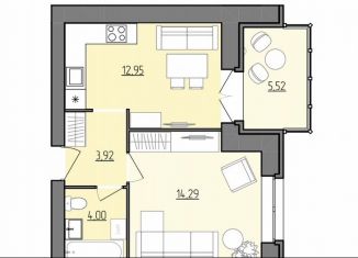 Продается 1-ком. квартира, 37.9 м2, Ярославль, Тутаевское шоссе, 14Б, Дзержинский район