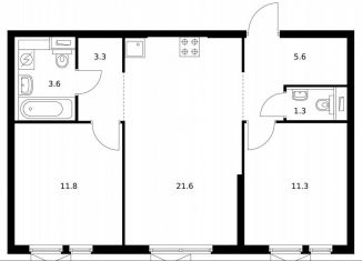 Продам 2-комнатную квартиру, 57.5 м2, Москва, метро Нагорная, жилой комплекс Второй Нагатинский, к5