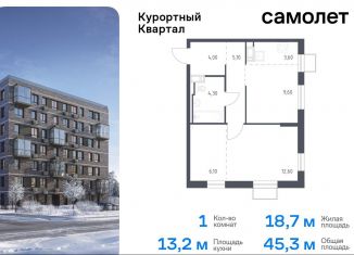 Продается 1-комнатная квартира, 45.3 м2, Санкт-Петербург