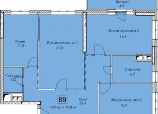 Продам трехкомнатную квартиру, 95.8 м2, Москва, Измайловский проезд, 22к1, район Измайлово