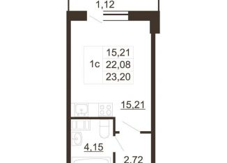 Продажа квартиры студии, 23.2 м2, Гатчина, улица Хохлова, 16