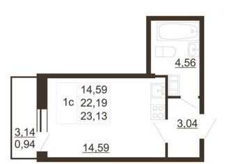 Продам квартиру студию, 23.1 м2, Гатчина, улица Хохлова, 16