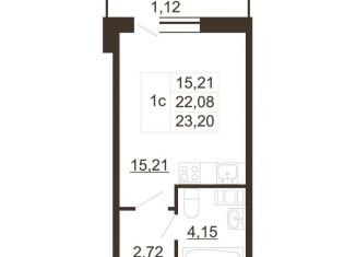 Продаю квартиру студию, 23.2 м2, Гатчина, улица Хохлова, 16