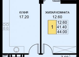 1-комнатная квартира на продажу, 44 м2, поселок Южный, Екатерининская улица, 7к1