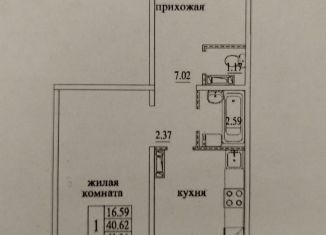 Продам однокомнатную квартиру, 42 м2, Новосибирск, улица В. Высоцкого, 143/3, метро Золотая Нива