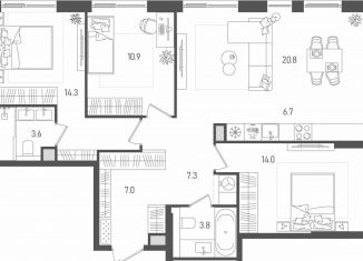 4-ком. квартира на продажу, 88.5 м2, Москва, 2-й Павелецкий проезд, 7, метро Автозаводская