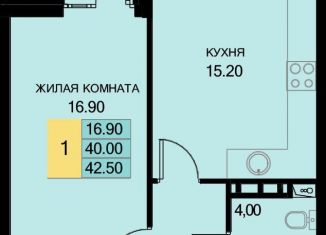 Продажа 1-комнатной квартиры, 42.5 м2, поселок Южный, Екатерининская улица, 7к2