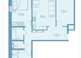 Продажа 4-ком. квартиры, 82 м2, Томск, Нижне-Луговая улица, 85Б