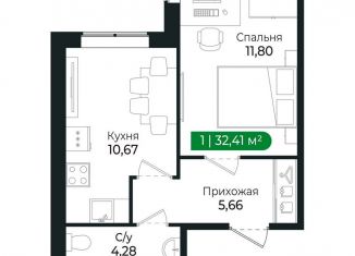 Продажа 1-комнатной квартиры, 32.4 м2, Сертолово