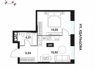 2-комнатная квартира на продажу, 40 м2, Москва, Мичуринский проспект, вл45, метро Раменки